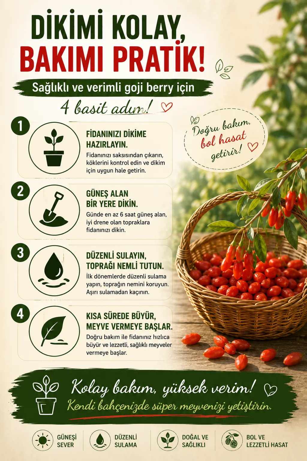  Kırmızı Kurt Üzümü Fidanı - Red Gojiberry - Görsel 4