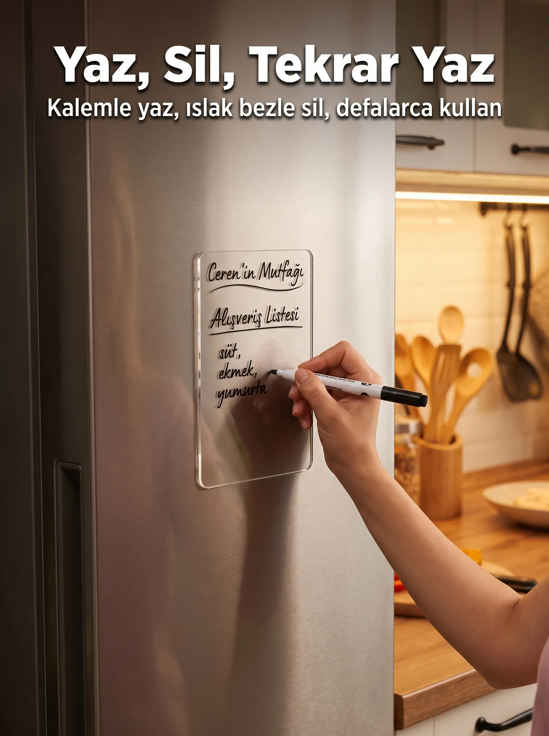 Kişiye Özel Buzdolabı Alışveriş Magnet - Görsel 2
