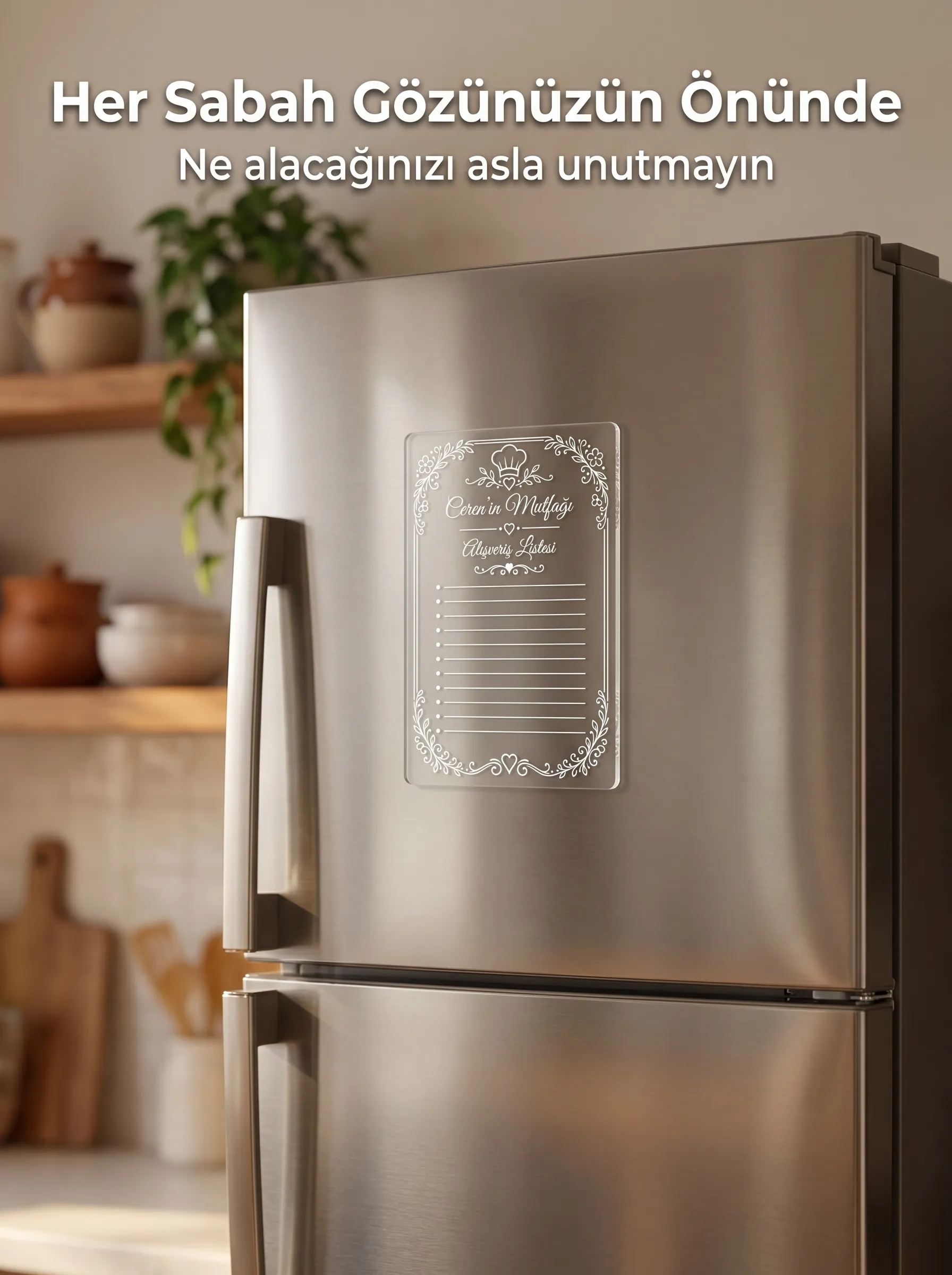Kişiye Özel Buzdolabı Alışveriş Magnet - Görsel 1