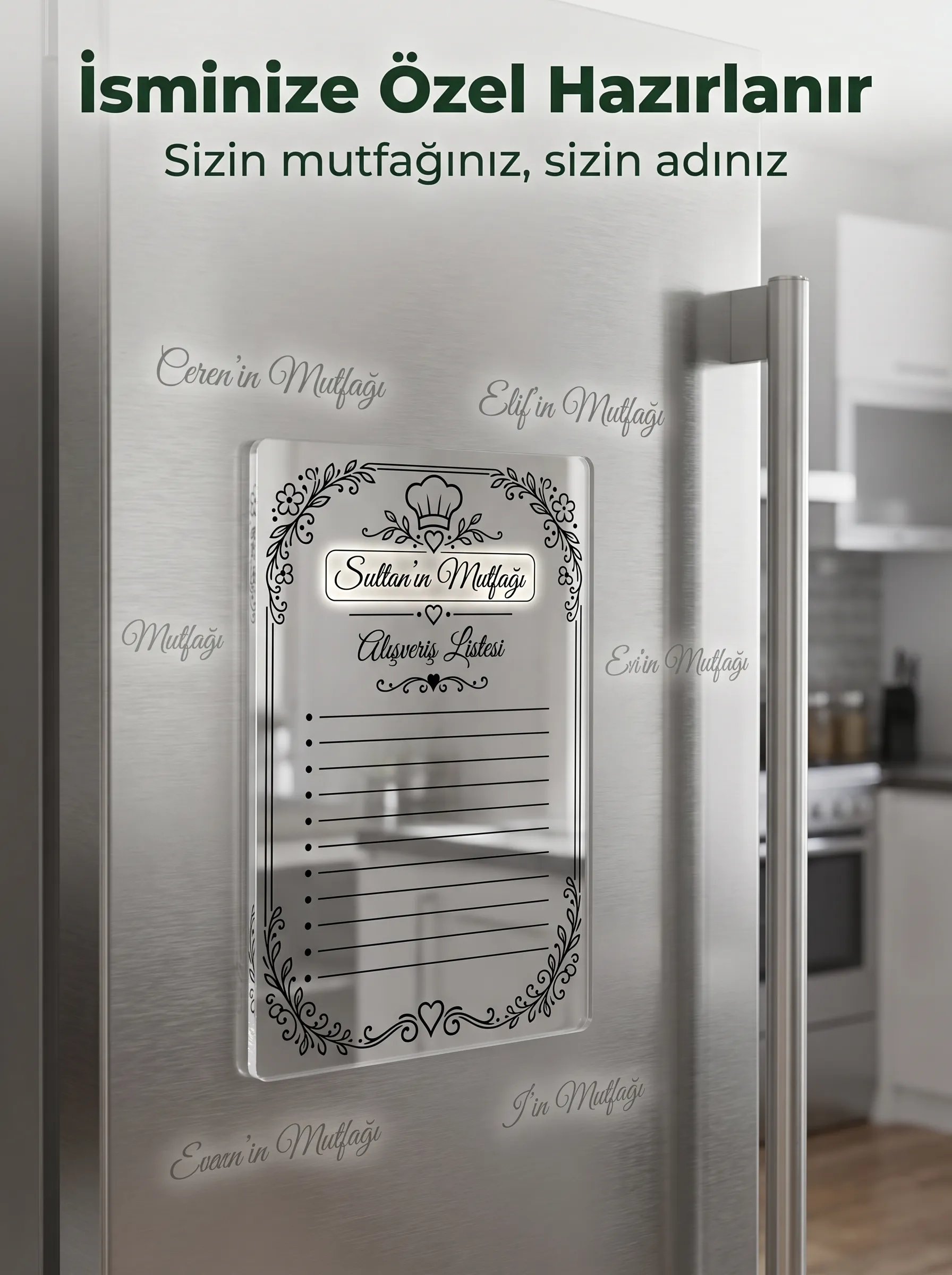 Kişiye Özel Buzdolabı Alışveriş Magnet - Görsel 4