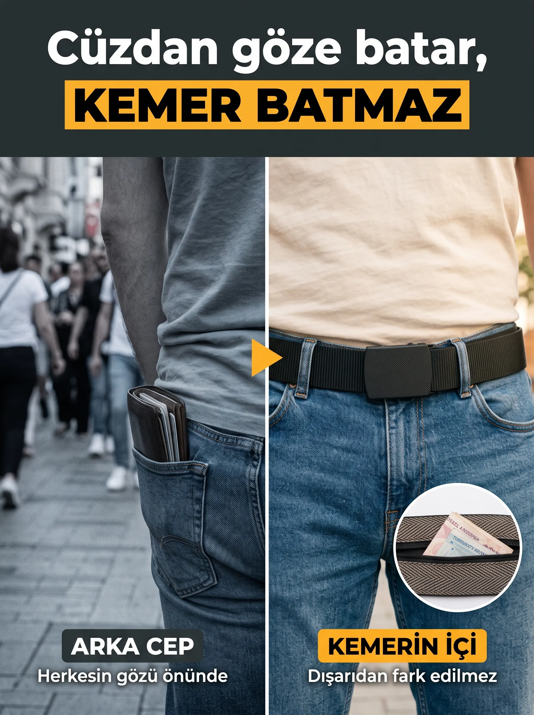 cepbelt gizli bölmeli kemer - Görsel 4