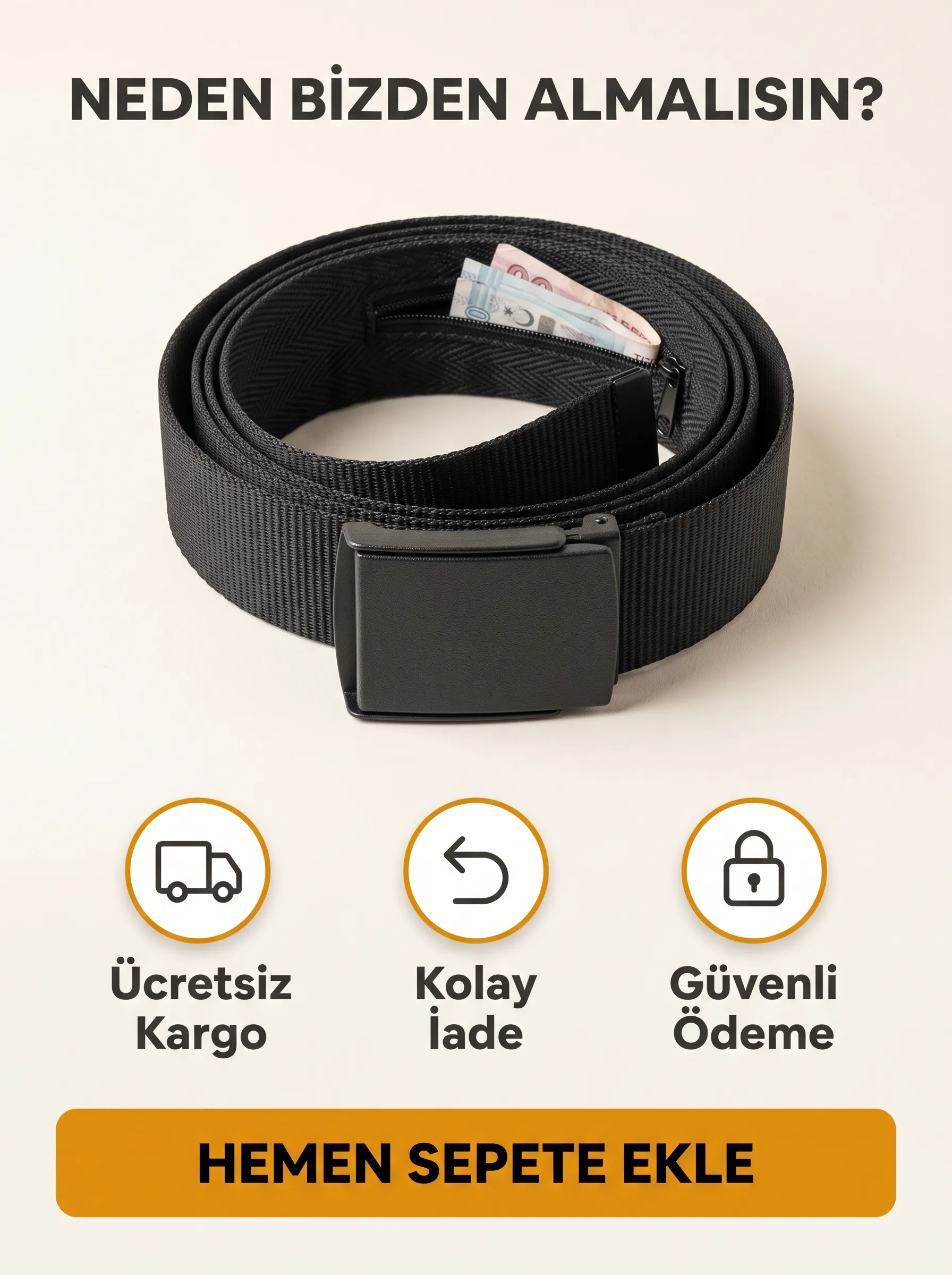 cepbelt gizli bölmeli kemer - Görsel 5